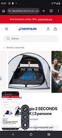 tenda 2 second decathlon più materassino autogonfi