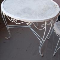 SET FERRO BATTUTO '40 - TAVOLO TONDO BIANCO