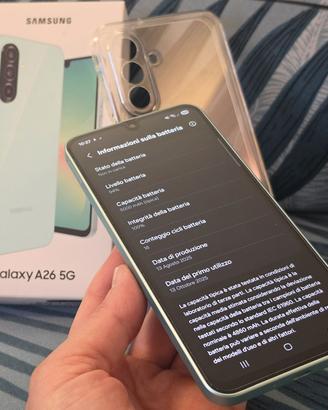 Samsung Galaxy A26 5G Mint Garanzia Ottobre 2027
