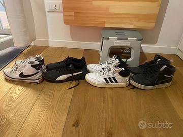 Scarpe sneakers e calcetto