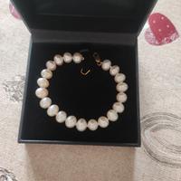 bracciale oro giallo perle 