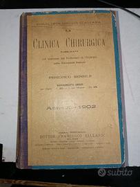 Volume d'epoca LA CLINICA CHIRURGICA anno 1902