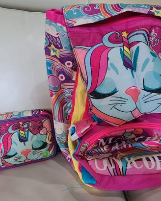 Zaino ed astuccio SJ Seven bambina