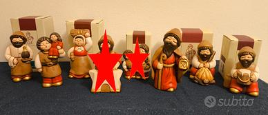 Statuette Presepe Giubileo Thun Blu e Rosse