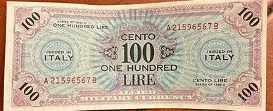 Banconota 100 Lire Occupazione Americana