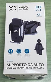 SUPPORTO DA AUTO CON CARICABATTERIE WIRELESS
