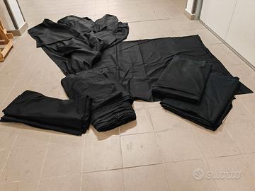 Tessuto nero cotone altezza 3 metri