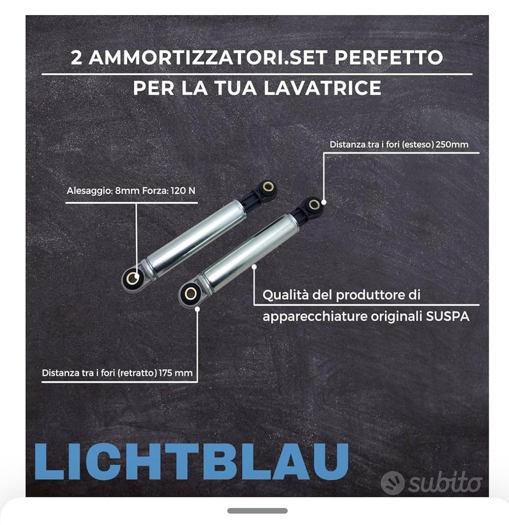 DL-pro Lot De 2 Amortisseurs Compatibles Avec Miele 4500826 Suspa RD12 120N 8 Mm Alésage 8 Mm - Foto 6