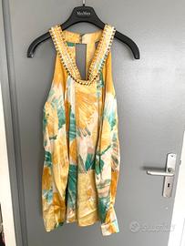 MAX AZRIA ABITO IN SETA CON PIETRE TG XS