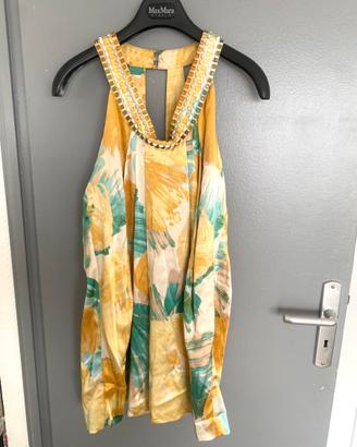 MAX AZRIA ABITO IN SETA CON PIETRE TG XS