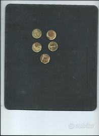 Lotto 5 monete 20 Lire Quercia