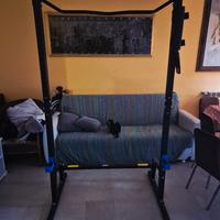 attrezzi sala pesi rack, panca, bilancieri, dischi