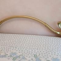 letto in ottone dorato