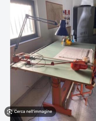 Tavolo da disegno completo di tecnigrafo