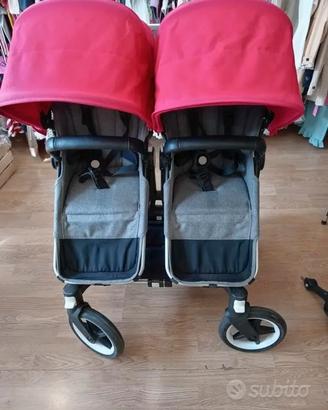 Passeggino gemellare / fratellare bugaboo donkey