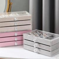 Organizer 3 Cassetti in Velluto con Manopole