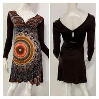 DESIGUAL Abito marrone a fantasia