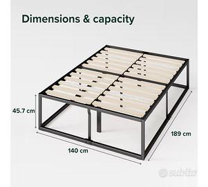 Struttura letto  140*190 + materasso