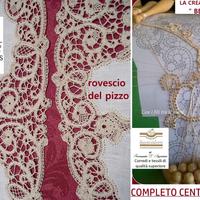 Centri pizzo cantu' fatti a mano completo 6 pezzi