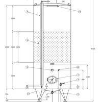 Serbatoio botte inox stoccaggio 100 hl vino