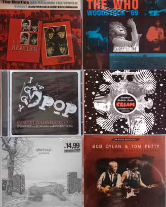 12 CD Beatles Hendrix Who Cream Iggy Pop Dylan ...