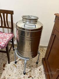 Fustino Olio Inox SANSONE con Carrello e Copertura