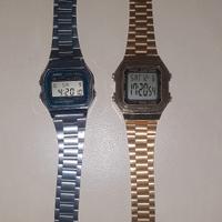orologi digitali Casio vintage acciaio oro e arg