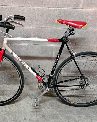 Bicicletta da corsa rosola vintage cambio canotto