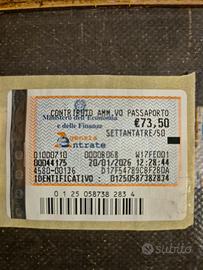 Marca da bollo per passaporto 