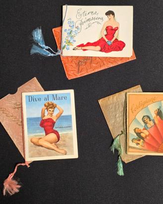 Calendarietti da barbiere vintage anni '50 nuovi