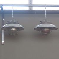 Lampadario industriale lampada smaltata antica