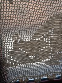 tenda lavorata a mano uncinetto 