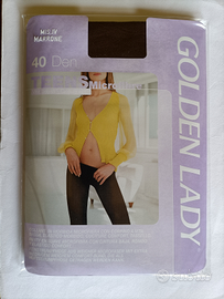 10 collant Golden Lady Marrone 40 den. 4 L