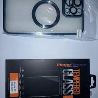 Cover iphone mag safe 13 pro max + vetro temperato