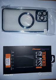 Cover iphone mag safe 13 pro max + vetro temperato