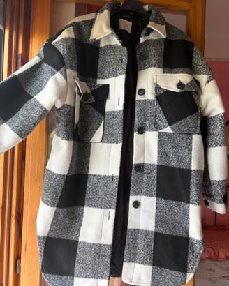 Cappotto vintage a quadri bianco/nero – Taglia S