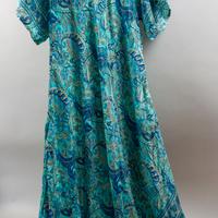 Abito estivo donna Boho Style in seta acquamarina