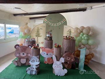 Kit allestimento compleanno tema animaletti  bosco