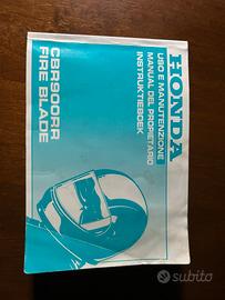 Manuale uso e manutenzione Honda Cbr 900 rr Fire B