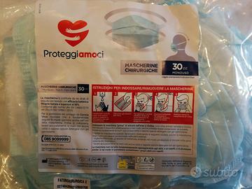 mascherine chirurgiche 30 pezzi nuove monouso