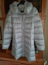 piumino donna grigio perla argento XL
