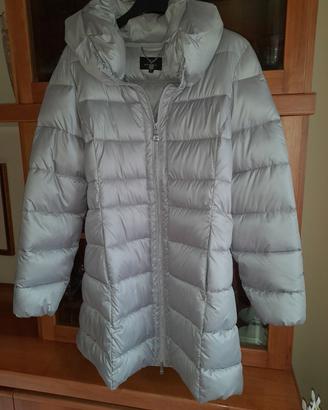 piumino donna grigio perla argento XL