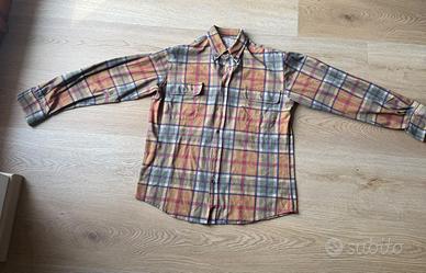 camicia beige a quadri