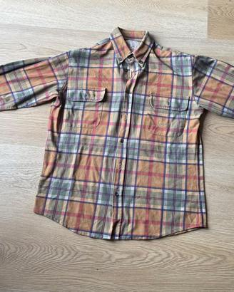 camicia beige a quadri