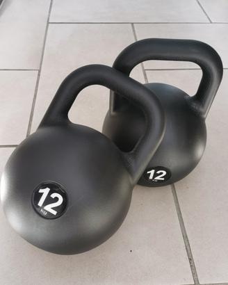 Coppia Kettlebell 12 Kg (o singolo) Pesi Palestra