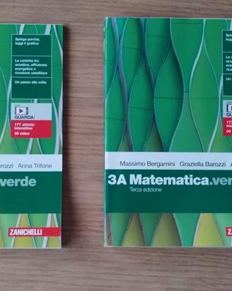 Libri 3A e 3B Matematica verde terza edizione