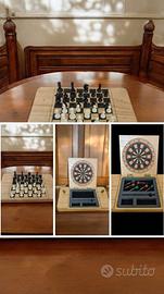 Scacchiera Vintage in Legno con Tiro a Bersaglio