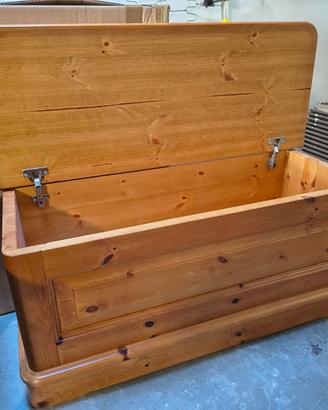 Cassapanca in legno abete massiccio nuova