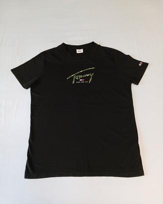 T-shirt Tommy Jeans nera camo M