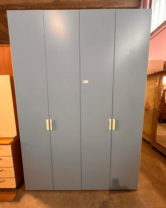 Armadio 4 ante azzurro
